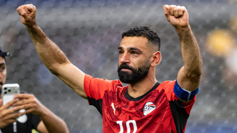 Mohamed Salah of Egypt celebrates after win during the FIFA World Cup 2026 Round of 32 match between Australia and Egypt at Dallas Stadium in Dallas, Texas, United States, on July 3rd, 2026. (Photo by Riquelve Nata/Sports Press Photo) (Photo by Riquelve Nata/Sports Press Photo/Sipa USA)
2026.07.03 Arlington
pilka nozna mistrzostwa swiata
Australia - Egipt
Foto SPP/SIPA USA/PressFocus

!!! POLAND ONLY !!!