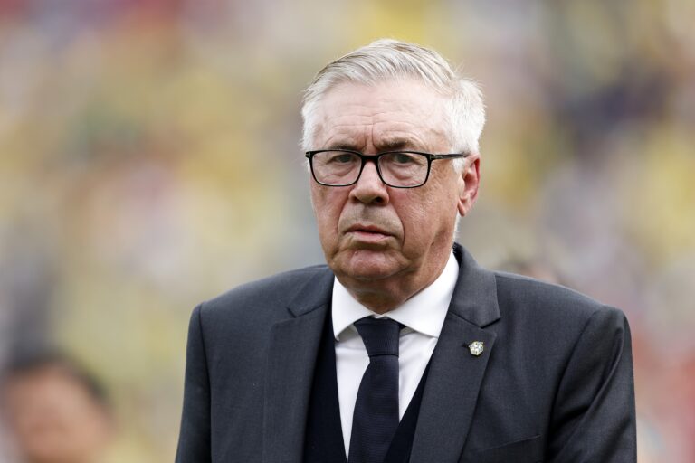 7/5/2026 - EAST RUTHERFORD, NEW JERSEY - Brazil manager Carlo Ancelotti during the 2026 FIFA World Cup Round of 16 match between Brazil and Norway at Metlife Stadium on July 5, 2026, in East Rutherford, New Jersey, United States. MAURICE VAN STEEN / ANP /ANP/Sipa USA
2026.07.05 East Rutherford
pilka nozna , mistrzostwa swiata , mundial 2026
Brazylia - Norwegia
Foto ANP/SIPA USA/PressFocus

!!! POLAND ONLY !!!