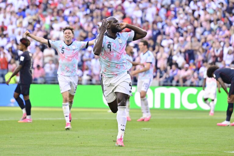 USA vs Belgium - FIFA World Cup, WM, Weltmeisterschaft, Fussball 2026 SEATTLE, UNITED STATES OF AMERICA - JULY 06 : Lukaku Romelu forward of Belgium celebrates after scoring pictured during the FIFA World Cup 2026 round of 16 match between the United States of America and Belgium at the Lumen Field stadium on July 6, 2026 in Seattle, United States of America, 06/07/2026 Seattle United States of America PUBLICATIONxNOTxINxFRAxBEL Copyright: xJanxDexMeuleneirx
2026.07.06 Seattle
pilka nozna , mistrzostwa swiata , mundial 2026
Stany Zjednoczone - Belgia
USA
Foto IMAGO/PressFocus

!!! POLAND ONLY !!!