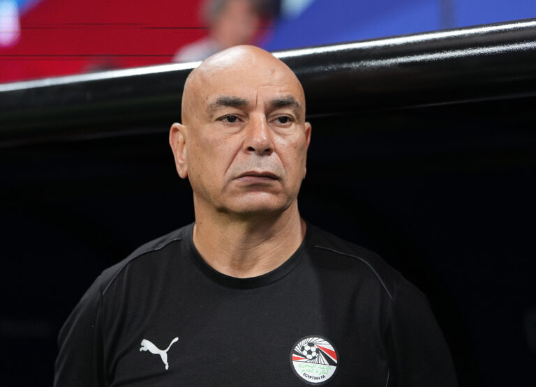 (260707) -- ATLANTA, July 8, 2026 (Xinhua) -- Hossam Hassan, head coach of Egypt, reacts before the round of 16 match between Argentina and Egypt at the 2026 FIFA World Cup at Atlanta Stadium in Atlanta, the United States, July 7, 2026. (Xinhua/Huang Zongzhi)

2026.07.07 Atlanta
pilka nozna , mistrzostwa swiata , mundial 2026
Argentyna - Egipt
Foto Huang Zongzhi/Xinhua/PressFocus

!!! POLAND ONLY !!!