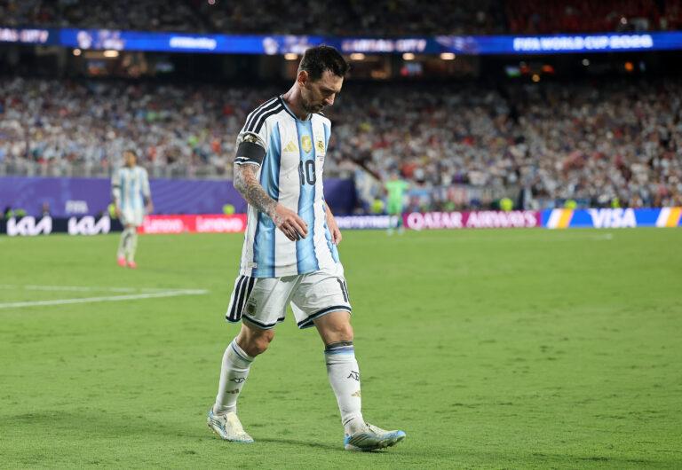 (260712) -- KANSAS CITY, July 12, 2026 (Xinhua) -- Lionel Messi of Argentina is seen during the quarter final match between Argentina and Switzerland at the 2026 FIFA World Cup at the Kansas City Stadium in Kansas City, the United States, July 11, 2026. (Xinhua/Cao Can)

2026.07.11 Kansas City
pilka nozna , mistrzostwa swiata , mundial 2026
Argentyna - Szwajcaria
Foto Cao Can/Xinhua/PressFocus

!!! POLAND ONLY !!!