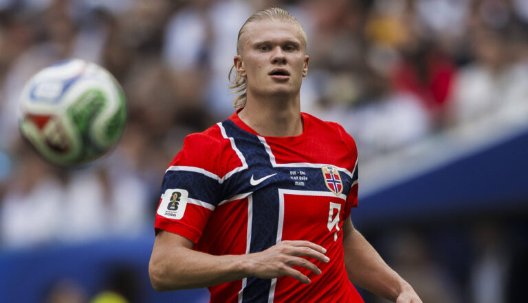 Norway v England - FIFA World Cup, WM, Weltmeisterschaft, Fussball 2026 Erling Haaland of Norway in action during the FIFA World Cup 2026 quarter final football match between Norway and England. England won 2-1 over Norway after extra time. Miami Gardens United States Copyright: xNicolòxCampox
2026.07.11 Miami Gardens
pilka nozna , mistrzostwa swiata , mundial 2026
Norwegia - Anglia
Foto IMAGO/PressFocus

!!! POLAND ONLY !!!
