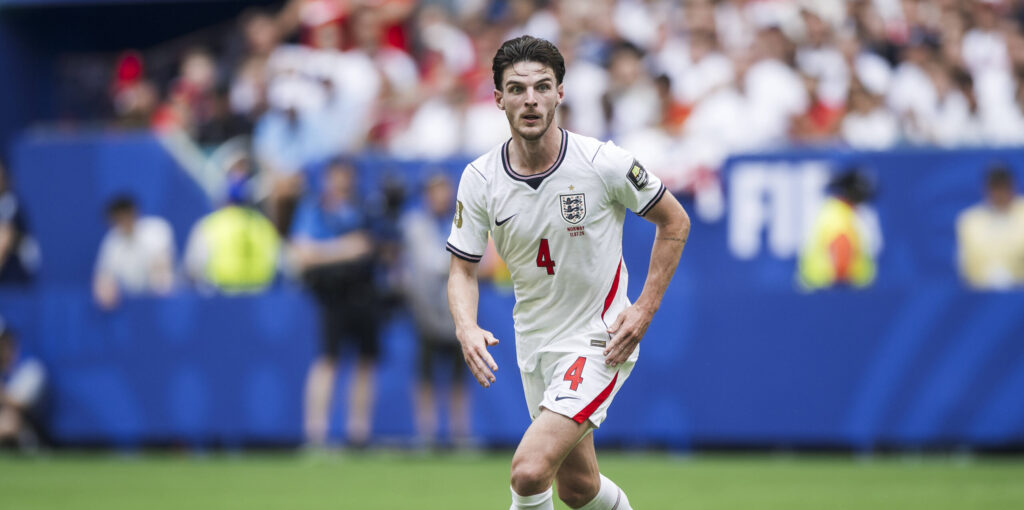 Norway v England - FIFA World Cup, WM, Weltmeisterschaft, Fussball 2026 Declan Rice of England in action during the FIFA World Cup 2026 quarter final football match between Norway and England. England won 2-1 over Norway after extra time. Miami Gardens United States Copyright: xNicolòxCampox
2026.07.11 Miami Gardens
pilka nozna , mistrzostwa swiata , mundial 2026
Norwegia - Anglia
Foto IMAGO/PressFocus

!!! POLAND ONLY !!!