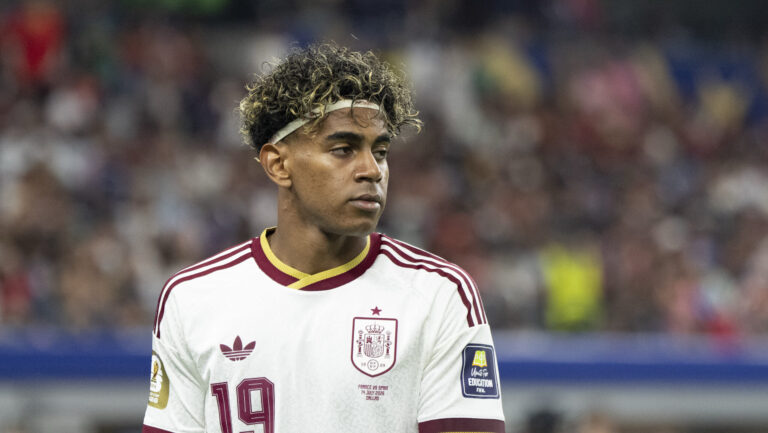 DALLAS, TX - 14.07.2026: FRANCE VS SPAIN - Lamine Yamal of Spain during the match between France and Spain, valid for the semi-final of the 2026 FIFA World Cup, held at AT&amp;T Stadium in Dallas, Texas, United States. (Photo: Richard Callis/Fotoarena/Sipa USA)
2026.07.14 Arlington
pilka nozna , mistrzostwa swiata , mundial 2026
Francja - Hiszpania
Foto Fotoarena/SIPA USA/PressFocus

!!! POLAND ONLY !!!