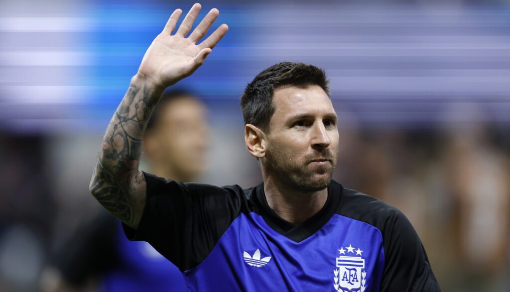 7/15/2026 - ATLANTA - Lionel Messi of Argentina ahead of the 2026 FIFA World Cup semi-final match between England and Argentina at the Atlanta Stadium on July 15, 2026, in Atlanta, Georgia, United States. MAURICE VAN STEEN / ANP /ANP/Sipa USA
2026.07.15 Atlanta
pilka nozna mistrzostwa swiata
Anglia - Argentyna
Foto ANP/SIPA USA/PressFocus

!!! POLAND ONLY !!!
