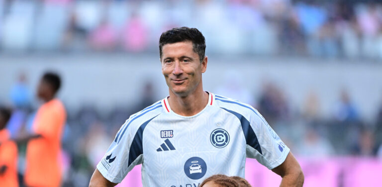 Chicago Fire FC Robert Lewandowski #9 smiles prior to the match between Inter Miami and Chicago at Nu Stadium in Miami, Florida on July 22, 2026. (Photo by JC Ruiz/Sipa USA)
2026.07.22 Miami
pilka nozna liga MLS
debiut Roberta Lewandowskiego
Inter Miami CF - Chicago
Foto JC Ruiz/SIPA USA/PressFocus

!!! POLAND ONLY !!!