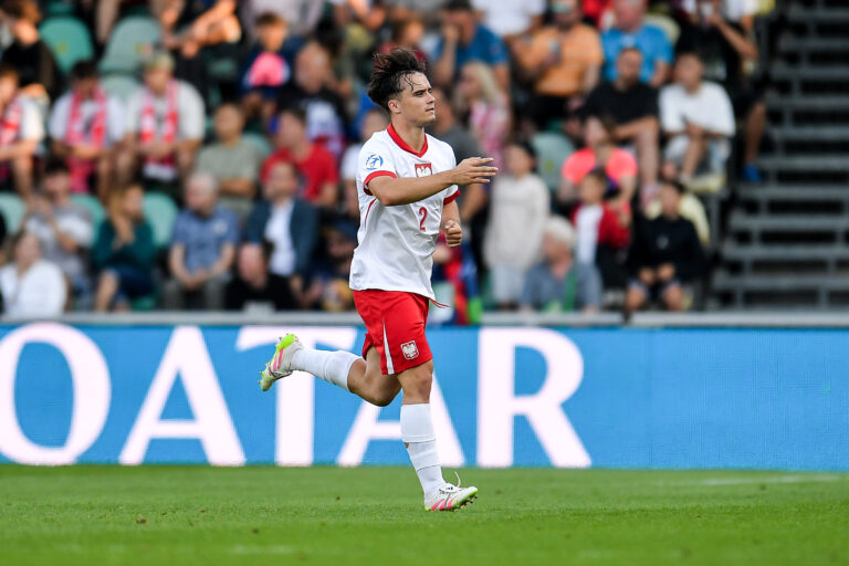 2025.06.17 Zylina
Pilka nozna kadra reprezentacja Mistrzostwa Europy U21 Slowacja 2025
Francja - Polska
N/z Ariel Mosor radosc gol
Foto Mateusz Sobczak / PressFocus

2025.06.17 Zilina
Football 2025 UEFA European Under 21 Championship
France v Poland
Ariel Mosor radosc gol
Credit: Mateusz Sobczak / PressFocus