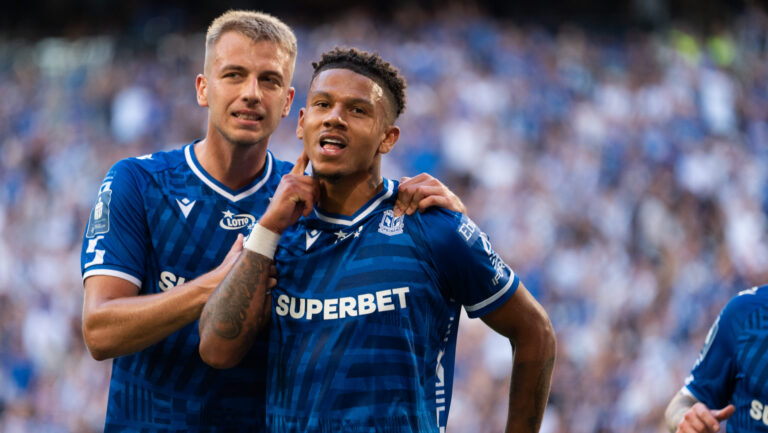 2025.08.31 Poznan
Pilka Nozna PKO BP Ekstraklasa sezon 2025/2026
Lech Poznan - Widzew Lodz 
N/z Bryan Fiabema gol radosc Mateusz Skrzypczak
Foto. Damian Kosciesza / PressFocus

2025.08.31 Poznan
Football Polish PKO BP Ekstraklasa season 2025/2026 
Lech Poznan - Widzew Lodz
O/p 
Credit. Damian Kosciesza / PressFocus