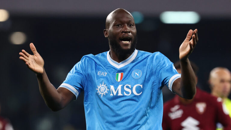 Romelu Lukaku of SSC Napoli during the Serie A 2025/2026 football match between SSC Napoli and Torino FC at Diego Armando Maradona stadium in Naples (Italy), March 6, 2026./Sipa USA *** No Sales in France and Italy ***
2026.03.06 Neapol
pilka nozna liga wloska
SSC Napoli - Torino FC

Foto Insidefoto/SIPA USA/PressFocus

!!! POLAND ONLY !!!