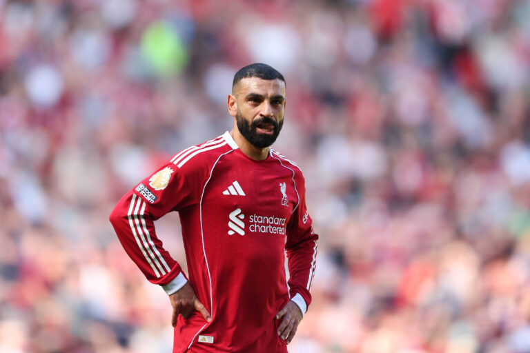 Liverpool, England, 25th April 2026. Mohamed Salah of Liverpool during the Liverpool vs Crystal Palace Premier League match at Anfield, Liverpool. Picture credit should read: Jessica Hornby / Sportimage EDITORIAL USE ONLY. No use with unauthorised audio, video, data, fixture lists, club/league logos or live services. Online in-match use limited to 120 images, no video emulation. No use in betting, games or single club/league/player publications. SPI_097_JH_LIVERPOOL_CRYSTAL_PALACE SPI-4733-0097
2026.04.25 Liverpool
pilka nozna , liga angielska
FC Liverpool - Crystal Palace
Foto IMAGO/PressFocus

!!! POLAND ONLY !!!