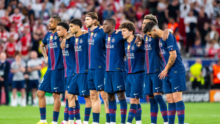 2026.05.30 Budapeszt
pilka nozna Final Liga Mistrzow sezon 2025/2026
PSG - Arsenal Londyn
N/z PSG Bradley Barcola Achraf Hakimi Ilya Zabarnyi Nuno Mendes Joao Neves Desire Doue Lucas Hernandez
Foto Gleb Soboliev / PressFocus

2026.05.30 Budapest
Football - UEFA Champions League final season 2025/2026
PSG - Arsenal London
PSG Bradley Barcola Achraf Hakimi Ilya Zabarnyi Nuno Mendes Joao Neves Desire Doue Lucas Hernandez
Credit: Gleb Soboliev / PressFocus