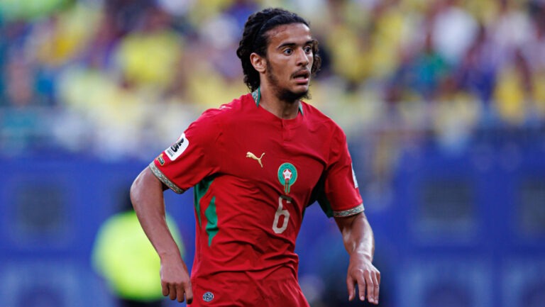 Ayyoub Bouaddi seen during FIFA World Cup, WM, Weltmeisterschaft, Fussball 2026 game between national teams of Brazil and Morocco Grzegorz Wajda/Ball Raw Images New Jersey MetLife Stadium USA Copyright: xGrzegorzxWajdax grzegorzwajda_brazil_morocco_2526_5-39
2026.06.13 New Jersey 
pilka nozna mistrzostwa swiata
Brazylia - Maroko

Foto IMAGO/PressFocus

!!! POLAND ONLY !!!