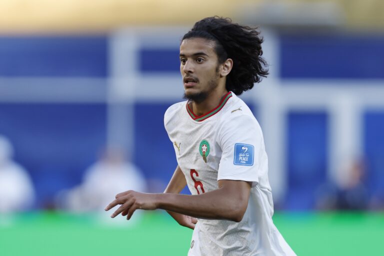 6/19/2026 - FOXBOROUGH - Ayyoub Bouaddi of Morocco during the FIFA 2026 World Cup Group C match between Scotland and Morocco at Boston Stadium on June 20, 2026, in Foxborough, United States. MAURICE VAN STEEN / ANP /ANP/Sipa USA
2026.06.20 Foxborough
pilka nozna mistrzostwa swiata
Szkocja - Maroko

Foto ANP/SIPA USA/PressFocus

!!! POLAND ONLY !!!