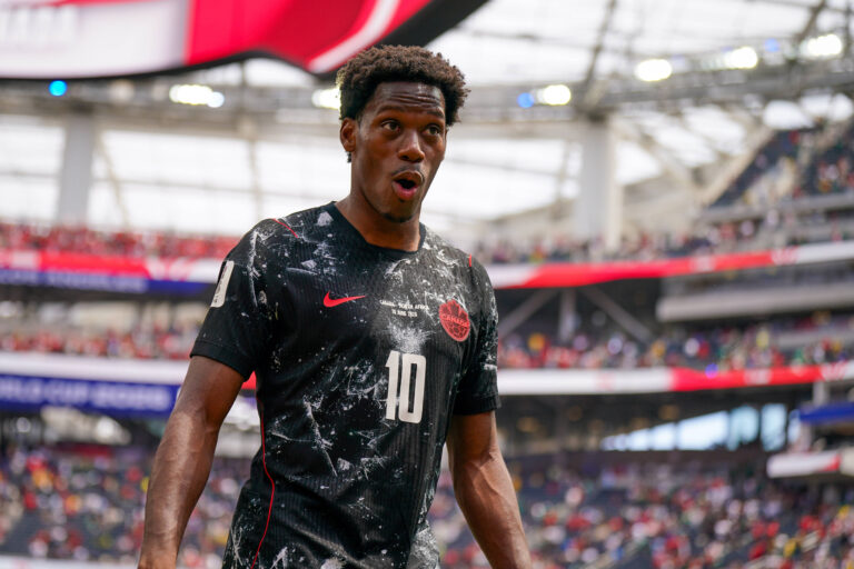 USA: Fußball FIFA World Cup, WM, Weltmeisterschaft, Fussball 2026, Sechzehntelfinale, Round of 32, Südafrika vs Kanada, South Africa vs Canada, SoFi Stadium Inglewood, Los Angeles County, Kalifornien: Jonathan David Kanada 10 Mimik, Gesichtsausdruck, Emotion, Freude, Emotionen, Jubel *** USA Soccer FIFA World Cup 2026, Round of 32, South Africa vs. Canada, SoFi Stadium, Inglewood, Los Angeles County, California Jonathan David Canada 10: facial expressions, emotion, joy, celebration Copyright: xJOERANxSTEINSIEKx
2026.06.28 
pilka nozna Mistrzostwa Swiata 2026
Republika Poludniowej Afryki - Kanada
Foto IMAGO/PressFocus

!!! POLAND ONLY !!!