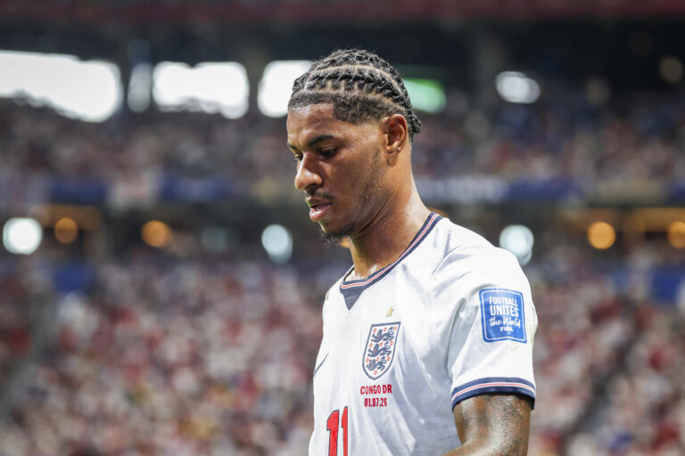 England v DR Congo, FIFA World Cup, WM, Weltmeisterschaft, Fussball 2026 England forward Marcus Rashford 11 Portrait during the England v DR Congo FIFA WORLD CUP 2026 Round of 32 match at Atlanta Stadium, Atlanta, United States on 1 July 2026 Credit: Phil Duncan/Every Second Media Editorial use only. All images are copyright Every Second Media Limited. No images may be reproduced without prior permission. Copyright: xIMAGO/EveryxSecondxMediax ESM-2063-0065 PhilxDuncanx/xEveryxSecondxMediax
2026.07.01 Atlanta
pilka nozna , mistrzostwa swiata , mundial 2026
Anglia - Demokratyczna Republika Konga
Foto IMAGO/PressFocus

!!! POLAND ONLY !!!