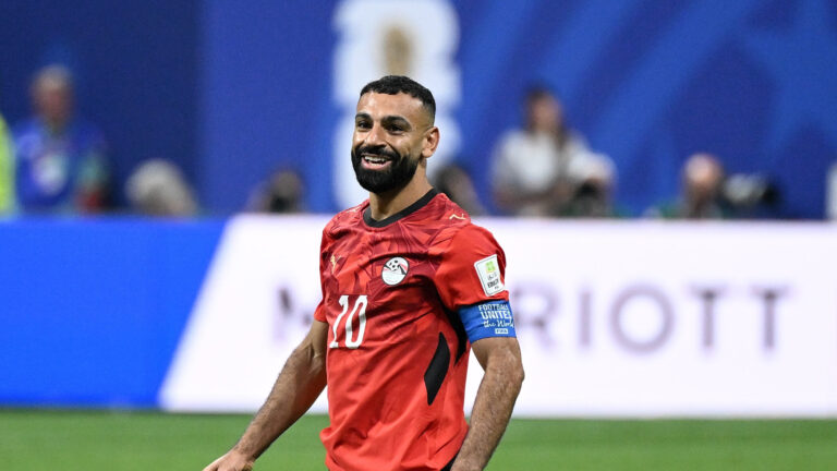 (260708) -- ATLANTA, July 8, 2026 (Xinhua) -- Mohamed Salah of Egypt celebrates during the round of 16 match between Argentina and Egypt at the 2026 FIFA World Cup at Atlanta Stadium in Atlanta, the United States, July 7, 2026. (Xinhua/Chen Yichen)

2026.07.07 ATLANTA
pilka nozna mistrzostwa swiata
Argentyna - Egipt
Foto Chen Yichen/Xinhua/PressFocus

!!! POLAND ONLY !!!