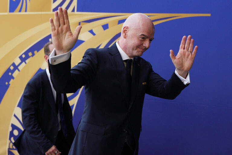 2026-07-19 Spain v Argentina - Final - FIFA World Cup, WM, Weltmeisterschaft, Fussball 2026 EAST RUTHERFORD, UNITED STATES - JULY 19: FIFA president Gianni Infantino is seen arriving during the Final - FIFA World Cup 2026 match between Spain and Argentina at New York New Jersey Stadium on July 19, 2026 in East Rutherford, New Jersey. Photo by Pablo Morano/BSR Agency East Rutherford United States Content not available for redistribution in The Netherlands directly or indirectly through any third parties. Copyright: xBSRxAgencyx
2026.07.19 East Rutherford
pilka nozna mistrzostwa swiata
Hiszpania - Argentyna
Foto IMAGO/PressFocus

!!! POLAND ONLY !!!