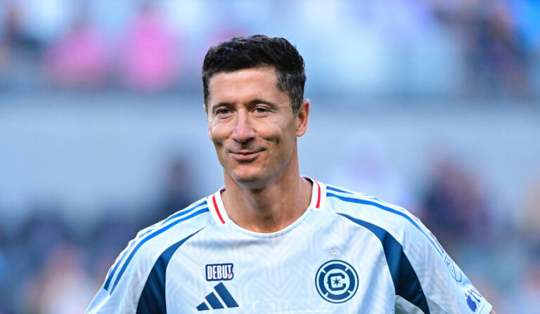 Chicago Fire FC Robert Lewandowski #9 smiles prior to the match between Inter Miami and Chicago at Nu Stadium in Miami, Florida on July 22, 2026. (Photo by JC Ruiz/Sipa USA)
2026.07.22 Miami
pilka nozna liga MLS
debiut Roberta Lewandowskiego
Inter Miami CF - Chicago
Foto JC Ruiz/SIPA USA/PressFocus

!!! POLAND ONLY !!!