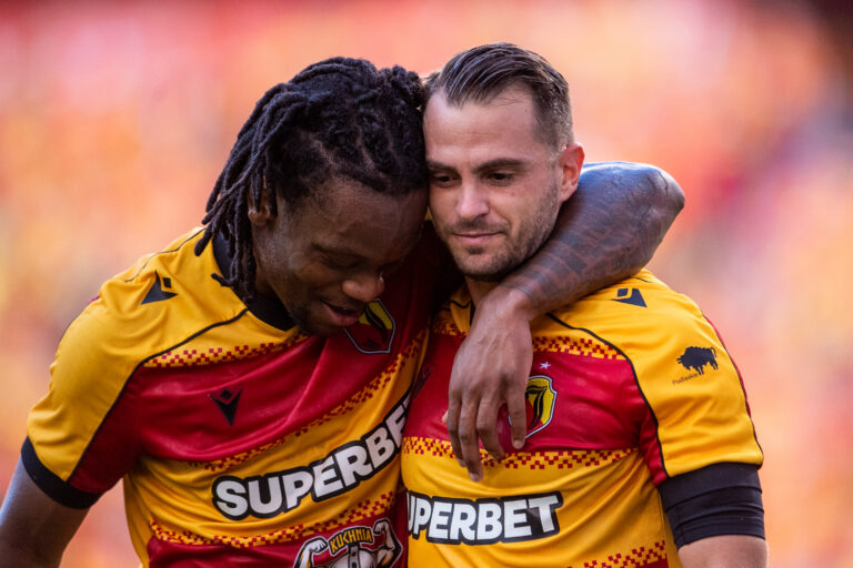 2026.08.20 Bialystok
pilka nozna Kwalifikacje Ligi Europy sezon 2026/2027
Jagiellonia Białystok - FC Iberia 1999
N/z Jeremy Agbonifo, Jesus Imaz
Foto Weronika Morciszek / PressFocus

2026.08.20 Bialystok
Football - Europa League Qualifiers season 2026/2027
Jagiellonia Białystok - FC Iberia 1999
Jeremy Agbonifo, Jesus Imaz
Credit: Weronika Morciszek / PressFocus