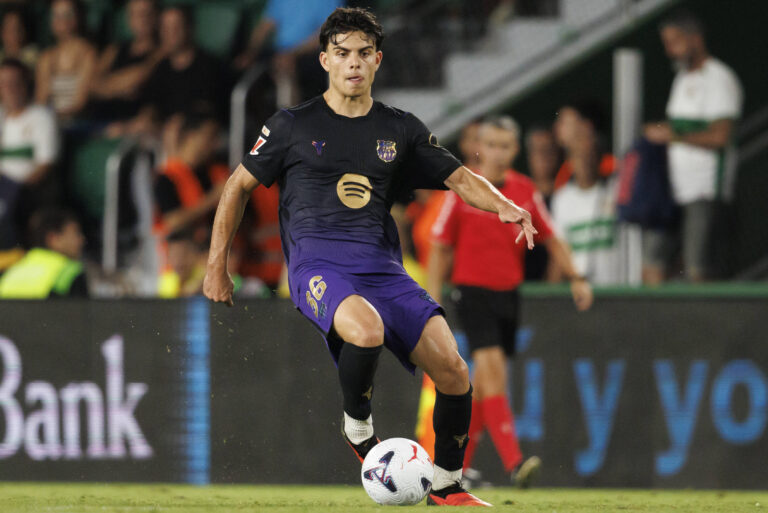 Xavi Espart seen during LaLiga EA SPORTS 2026 2027 game between teams of Elche CF and FC Barcelona, Barca Maciej Rogowski/Ball Raw Images Elche Manuel Martinez Stadium Spain Copyright: xMaciejxRogowskix maciejrogowski_elche_fcbarcelona_2627_fullimago-453
2026.08.23 Elche
pilka nozna , Liga Hiszpanska
Elche CF - FC Barcelona
Foto IMAGO/PressFocus

!!! POLAND ONLY !!!