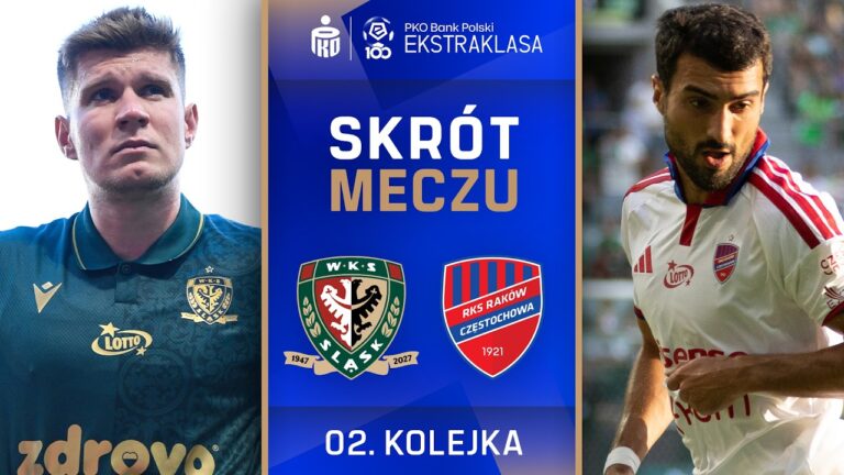 SKRÓT MECZU: Śląsk Wrocław 2:1 Raków Częstochowa