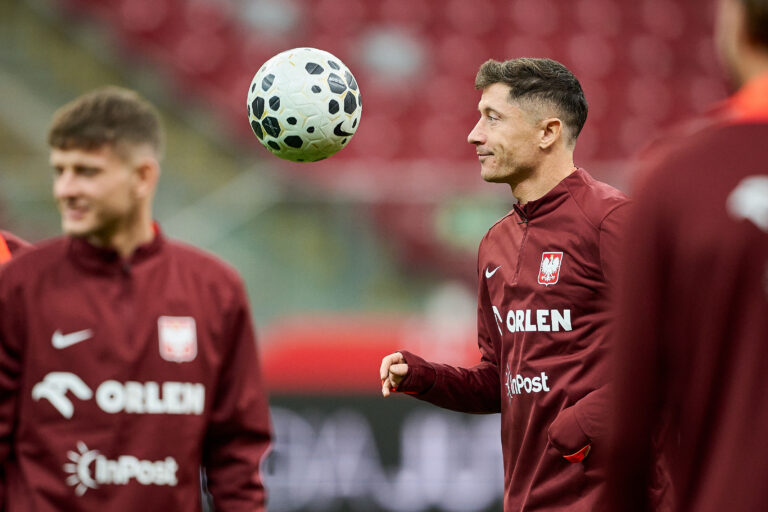 2025.11.13, Warszawa 
Pilka nozna, Reprezentacja Polski 
Trening przed meczem Polska - Holandia 
N/z Robert Lewandowski 
Fot Rafal Oleksiewicz / PressFocus