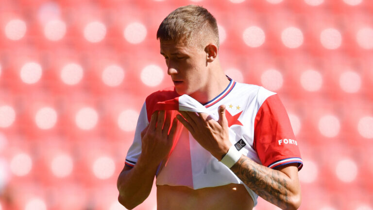 Praha,Czech Republic August 09, 2026 Nowak Wiktor during the Chance Liga game between SK Slavia Praha v FC Pardubice FORTUNA Arena in Praha, Czech Republic

  (KUBANOV PAVLO UKR/SPP) (Photo by KUBANOV PAVLO UKR/SPP/Sipa USA)
2026.08.09 Praga
pilka nozna liga czeska
SK Slavia Praga - FK Pardubice
Foto SPP/SIPA USA/PressFocus

!!! POLAND ONLY !!!
