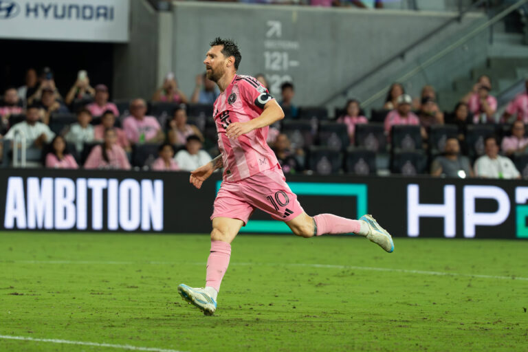 Lionel Messi seen celebrating a goal during MLS, Fussball Herren, USA game between teams of Inter Miami and Toronto FC Diego Cruz/Ball Raw Images Miami Nu Stadium USA Copyright: xDiegoxCruzx DSC07164
2026.08.24 Miami
pilka nozna liga MLS
Inter Miami - Toronto FC
Foto IMAGO/PressFocus

!!! POLAND ONLY !!!