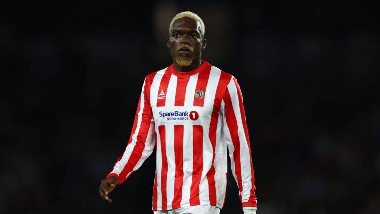 Brighton and Hove, England, 27th August 2026. Leltsin Camoes of Tromso during the Brighton and Hove Albion vs Tromso UEFA Conference League match at the AMEX Stadium, Brighton and Hove. Picture credit should read: Paul Terry / Sportimage EDITORIAL USE ONLY. No use with unauthorised audio, video, data, fixture lists, club/league logos or live services. Online in-match use limited to 120 images, no video emulation. No use in betting, games or single club/league/player publications. SPI_142_PT_Brighton_Tromso SPI-4938-0142
2026.08.27 Brighton
pilka nozna , Liga Konferencji
Brighton and Hove Albion - Tromso IL
Foto IMAGO/PressFocus

!!! POLAND ONLY !!!
