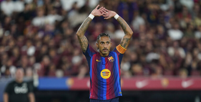 ESP: FC Barcelona, Barca - Rayo Vallecano. La Liga EA Sports. Matchday 3. Raphael Dias Belloli Raphinha of FC Barcelona during the La Liga EA Sports match between FC Barcelona and Rayo Vallecano played at Spotify Camp Nou Stadium on 31 Aug 2026 in Barcelona, Spain. kpng Copyright: xSergioxRuizx/xPRESSINPHOTOx PS_2627_BAR_RAY_056
2026.08.31 Barcelona
pilka nozna , liga hiszpanska
FC Barcelona - Rayo Vallecano
Foto IMAGO/PressFocus

!!! POLAND ONLY !!!