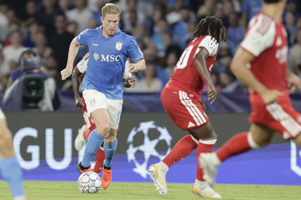 CL SSC Napoli cl SSC Napoli vs Arsenal Napoli s Belgian midfielder Kevin De Bruyne controls the ball during Champions League football match SSC Napoli vs Arsenal at the Diego Armando Maradona stadium in Napoli September 09, 2026. _BPH9094 Copyright: xAntonioxBalascox
2026.09.09 Neapol
pilka nozna liga mistrzow
SSC Napoli - Arsenal Londyn
Foto IMAGO/PressFocus

!!! POLAND ONLY !!!