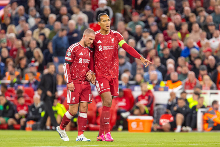 Alexis Mac Allister and Virgil van Dijk seen during UEFA Champions League 2026 2027 league phase game between teams of Liverpool FC and Atletico Madrid Ernest Kolodziej/Ball Raw Images Liverpool Anfield England Copyright: xErnestxKolodziejx ernestkolodziej_liverpool_atletico_2627_OL_9438
2026.09.09 Liverpool
pilka nozna liga mistrzow
Liverpool FC - Atletico Madryt
Foto IMAGO/PressFocus

!!! POLAND ONLY !!!