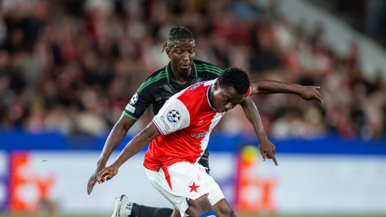 Emmanuel Ayaosi and Amadou Haidara during UEFA Champions league match, SK Slavia Praha - RC Lens , 10 september 2026, Fortuna Arena, Praha, Czech republic Copyright: xMICHALxFAJT,ZOSPORTU.SKx MAJ_3488
2026.09.10 Praga
pilka nozna , Liga Mistrzow
SK Slavia Praga - RC Lens
Foto IMAGO/PressFocus

!!! POLAND ONLY !!!