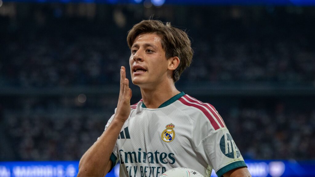 Arda Güler (Real Madrid) seen in action during the La Liga EA SPORTS 2026-2027 match between Real Madrid and Rayo Vallecano.
Final score: Real Madrid 4 - 1 Rayo Vallecano (Photo by David Canales / SOPA Images/Sipa USA)
2026.09.12 Madryt
pilka nozna liga hiszpanska
Real Madryt - Rayo Vallecano
Foto SOPA Images/SIPA USA/PressFocus

!!! POLAND ONLY !!!