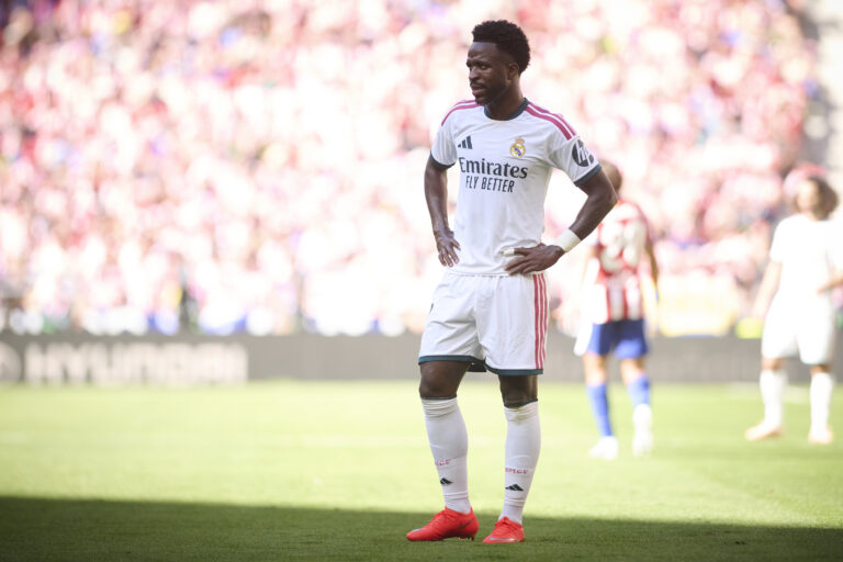Real Madrid CF’s Vinicius Junior dejected during La Liga match. September 20 ,2026. (ALTERPHOTOS/Ropero)
2026.09.20 Madryt
pilka nozna liga hiszpanska
Atletico Madryt - Real Madryt
Foto Alter Photos/SIPA USA/PressFocus

!!! POLAND ONLY !!!