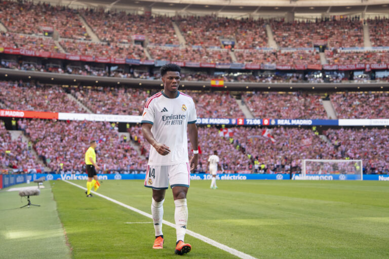 MADRID, SPAIN - SEPTEMBER 20: Aurelien Tchouameni (N14) walking out of the pitch during La Liga match between Atletico de Madrid and Real Madrid at the Estadio Metropolitano on the 20th of September, 2026 in Madrid, Spain (Photo by Andres Lopez Sheridan / SPP/Sipa USA)
2026.09.20 Madryt
pilka nozna liga hiszpanska
Atletico Madryt - Real Madryt
Foto Sports Press Photo/SIPA USA/PressFocus

!!! POLAND ONLY !!!