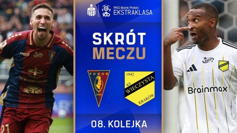 SKRÓT MECZU: Pogoń Szczecin 2:0 Wieczysta Kraków