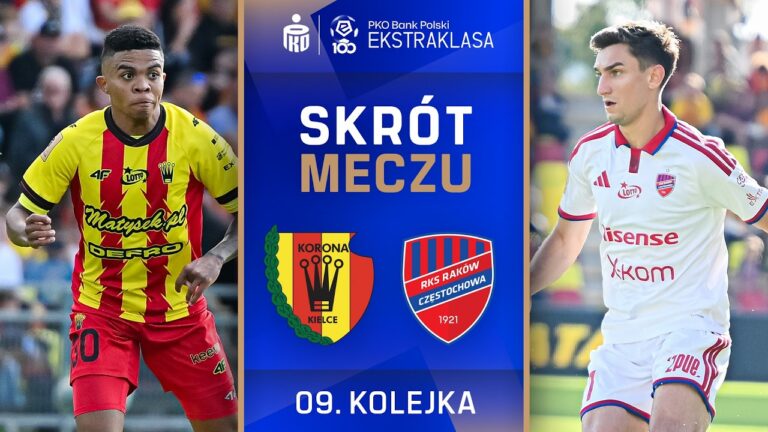 SKRÓT MECZU: Korona Kielce 3:2 Raków Częstochowa