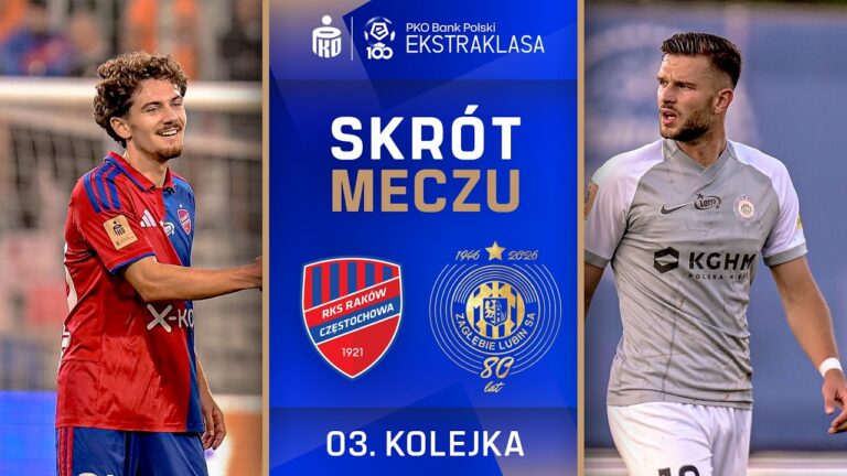 SKRÓT MECZU: Raków Częstochowa 2:3 Zagłębie Lubin