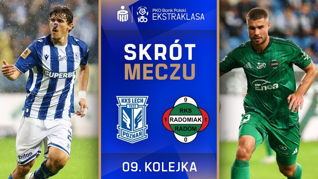 SKRÓT MECZU: Lech Poznań 5:1 Radomiak Radom