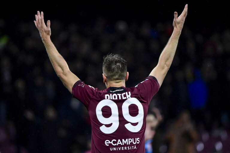 Krzysztof Piatek of US Salernitana reacts during the Serie A football match between US Salernitana and SSC Napoli at Arechi stadium in Salerno (Italy), January 21th, 2023. Photo Andrea Staccioli / Insidefoto /Sipa USA *** No Sales in Italy ***
2023.01.21 Salerno
pilka nozna Liga wloska
US Salernitana - SSC Napoli
Foto Andrea Staccioli / Insidefoto/SIPA USA/PressFocus

!!! POLAND ONLY !!!