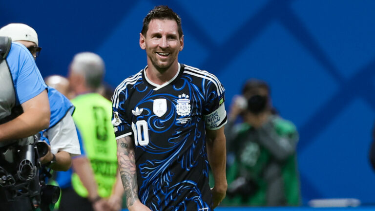 Lionel Messi of Argentina celebrates after winning the FIFA Men’s World Cup 2026 semi-final football match between England and Argentina at Atlanta Stadium, in Atlanta on July 15th 2026 (Photo by Leo Barrilari/SPP) (Photo by Leo Barrilari/SPP/Sipa USA)
2026.07.15 Atlanta
pilka nozna mistrzostwa swiata
Anglia - Argentyna
Foto SPP/SIPA USA/PressFocus

!!! POLAND ONLY !!!