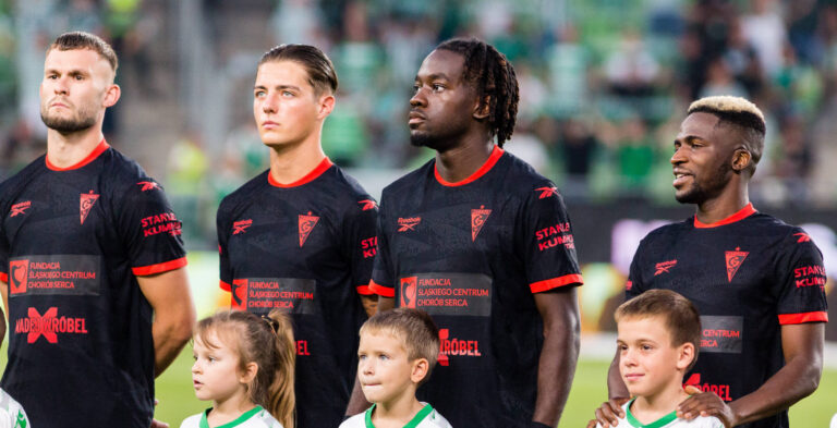 Ferencvaros v Gornik Zabrze, UEFA Europa League qualification, Budapest, Hungary Budapest, Hungary. 05th, August 2026. L-R Kacper Urbanski, Erik Prekop, Yvan Ikia Dimi and Taofeek Ismaheel of Gornik Zabrze seen during the UEFA Europa League qualification match between Ferencvaros and Gornik Zabrze at Groupama Arena in Budapest. Hungary, Budapest, Groupama Arena PUBLICATIONxNOTxINxDENxNORxFINxBEL Copyright: xGonzalesxPhoto/BalazsxPopalx
2026.08.05 Budapeszt
pilka nozna , Liga Europy
Ferencvaros Budapeszt - Gornik Zabrze
Foto IMAGO/PressFocus

!!! POLAND ONLY !!!