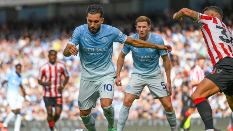 Rayan Cherki of Manchester City during the Premier League match at the Etihad Stadium, Manchester
20/09/2026
2016.11.29 Manchester
Pilka nozna liga angielska
Manchester City - Sunderland
Foto Karl Vallantine/Focus Images/MB Media/PressFocus

!!! POLAND ONLY !!!