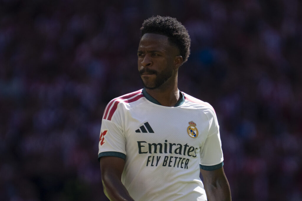 MADRID, SPAIN - SEPTEMBER 20: Vinicius Junior (N7) upset during La Liga match between Atletico de Madrid and Real Madrid at the Estadio Metropolitano on the 20th of September, 2026 in Madrid, Spain (Photo by Andres Lopez Sheridan / SPP/Sipa USA)
2026.09.20 Madryt
pilka nozna liga hiszpanska
Atletico Madryt - Real Madryt
Foto Sports Press Photo/SIPA USA/PressFocus

!!! POLAND ONLY !!!