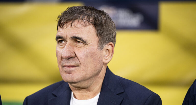 STOCKHOLM, SWEDEN - SEPTEMBER 25: Headoach Gheorghe Hagi of Romania during the Nations league soccer game between Sweden and Romania on Strawberry Arena in Stockholm, Sweden on September 25. (Photo by Philip Kangas / SPP/Sipa USA)
2026.09.25 Solna
pilka nozna liga narodow UEFA
Szwecja - Rumunia
Foto SPP/SIPA USA/PressFocus

!!! POLAND ONLY !!!