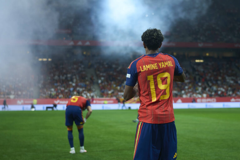 Spain - Czech Republic - UEFA Nations League 2026/27 OVIEDO, SPAIN - OCTOBER 3: Lamine Yamal of Spain looks on prior to the UEFA Nations League 2026/27 group phase match between Spain and Czech Republic at the Carlos Tartiere Stadium on October 3, 2026 in Oviedo, Spain. Photo by Diego Simon/Photo Players Images/Magara Press Oviedo Carlos Tartiere Espana Copyright: xDiegoxSimonx
2026.10.03 Oviedo
pilka nozna liga narodow
Hiszpania - Czechy
Foto IMAGO/PressFocus

!!! POLAND ONLY !!!