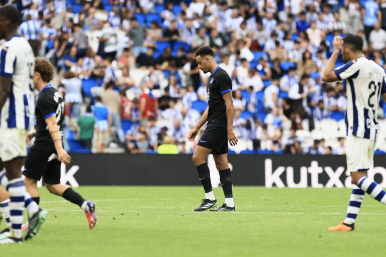 ESP: LaLiga EASports Real Sociedad - RC Deportivo La Coruna Bright Ede of RC Deportivo during LaLiga EA Sports match between Real Sociedad - RC Deportivo played at Anoeta Stadium in Gipuzcoa on October 11, 2026 in Spain Spain Futbol *** ESP LaLiga EA Sports Real Sociedad RC Deportivo La Coruna Bright Ede of RC Deportivo during the LaLiga EA Sports match between Real Sociedad RC and Deportivo played at Anoeta Stadium in Gipuzkoa on October 11, 2026, in Spain. Spanish Soccer Copyright: xAgenciaxLOFx
2026.10.11 San Sebastian
pilka nozna liga hiszpanska
 Real Sociedad San Sebastian - RC Deportivo Coruna
Foto IMAGO/PressFocus

!!! POLAND ONLY !!!