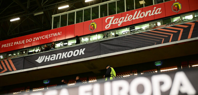 2026.10.15 Bialystok Pilka nozna 2. kolejka fazy ligowej Ligi Europy sezon 2026/2027 Jagiellonia Bialystok (zolto-czerwone) - Ararat-Armenia N/z logo rozrywek UEFA i LE oraz Jagiellonii Bialystok Foto Michal Kosc / PressFocus 
2026.10.15 Bialystok Europa League League phase Matchday 2 season 2026/2027 Jagiellonia Bialystok (yellow-red) - Ararat-Armenia Credit Michal Kosc / PressFocus