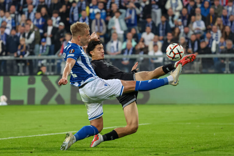 2026.10.15 Poznan
Pilka nozna UEFA Liga Europy faza ligowa sezon 2026/2027
Lech Poznan - Bayer 04 Leverkusen
N/z Mateusz Skrzypczak Ibrahim Maza
Foto Pawel Jaskolka / PressFocus

2026.10.15 Poznan
Football Europa League League Phase 2026/2027
Lech Poznan - Bayer 04 Leverkusen
Credit: Pawel Jaskolka / PressFocus